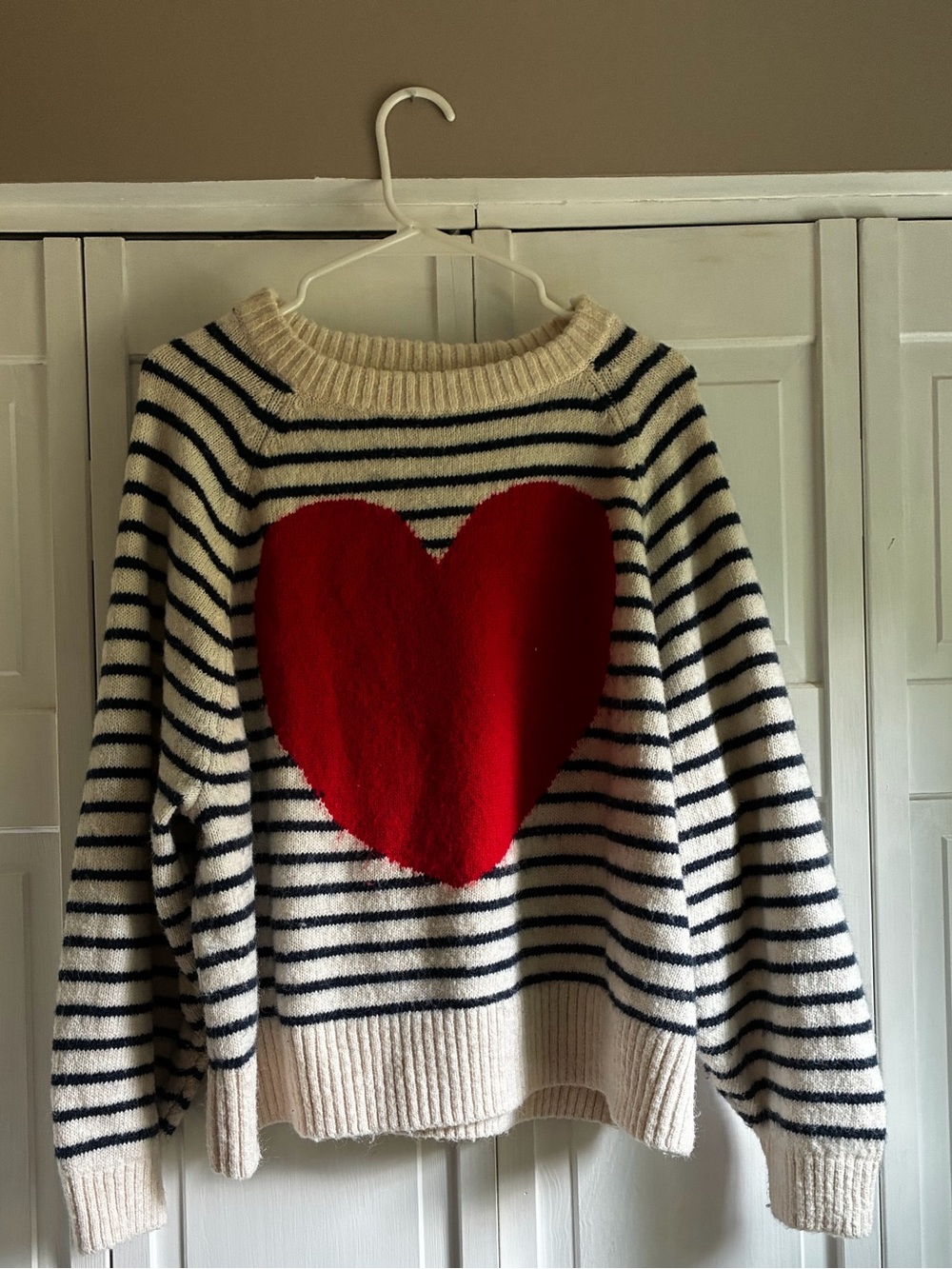 Old navy striped heart sweater